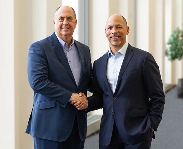 Jim Skosbergh, left, and Eugene Woods, will serve as co-CEOs of the new Advocate Health.