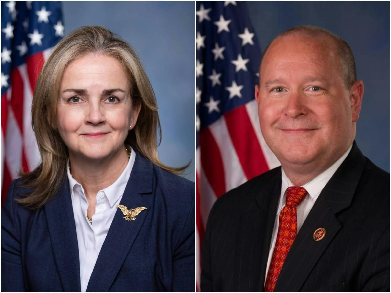 U.S. Reps. Madeleine Dean, D-Pa., and Larry Bucshon, R-Ind., have introduced legislation to create federal protections for hospital workers. (Photos: U.S. House of Representatives)