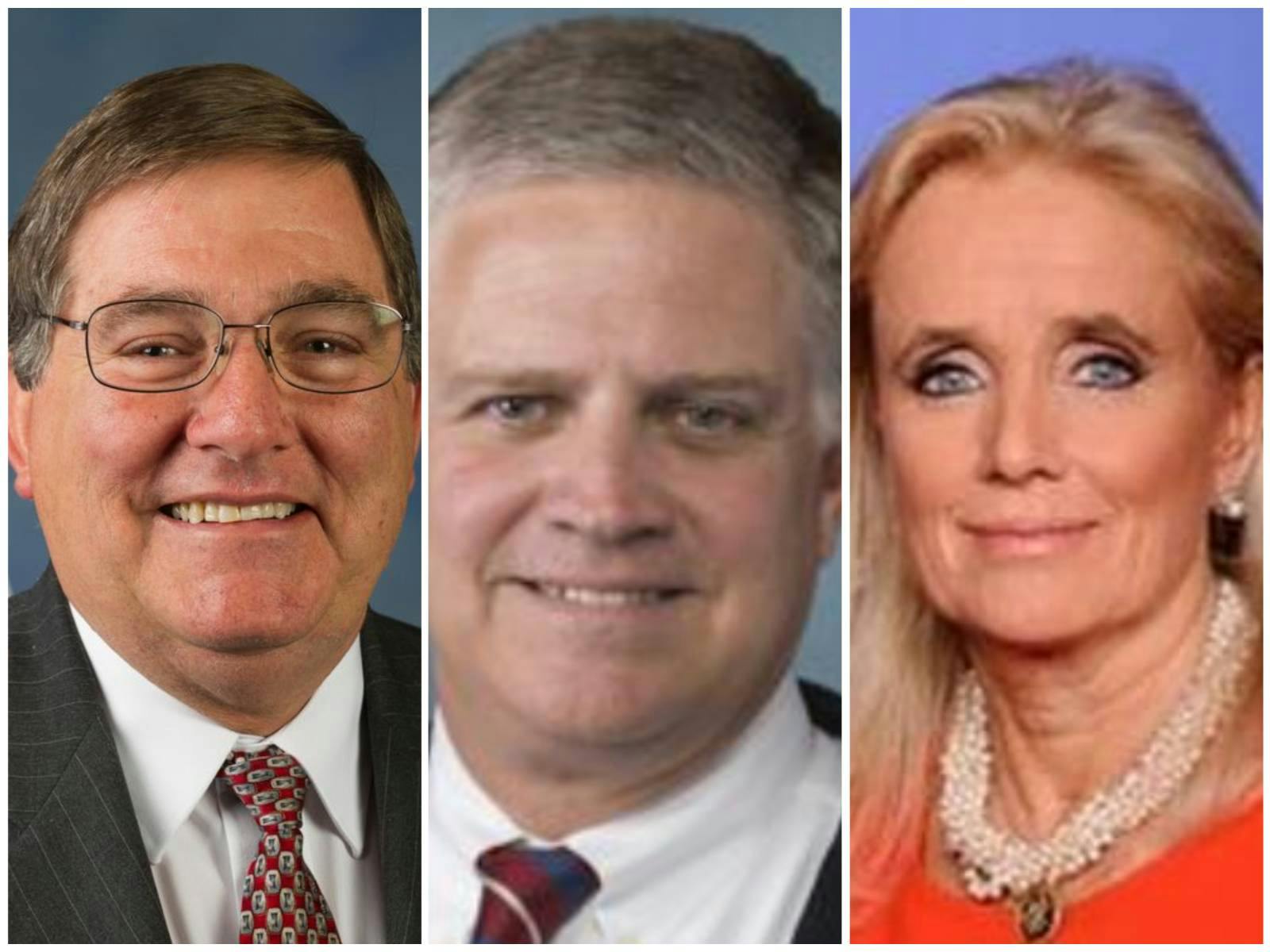 From left, Reps. Michael Burgess, R-Texas; Drew Ferguson, R-Ga.; and Debbie Dingell, D-Mich. (Images from Congress)