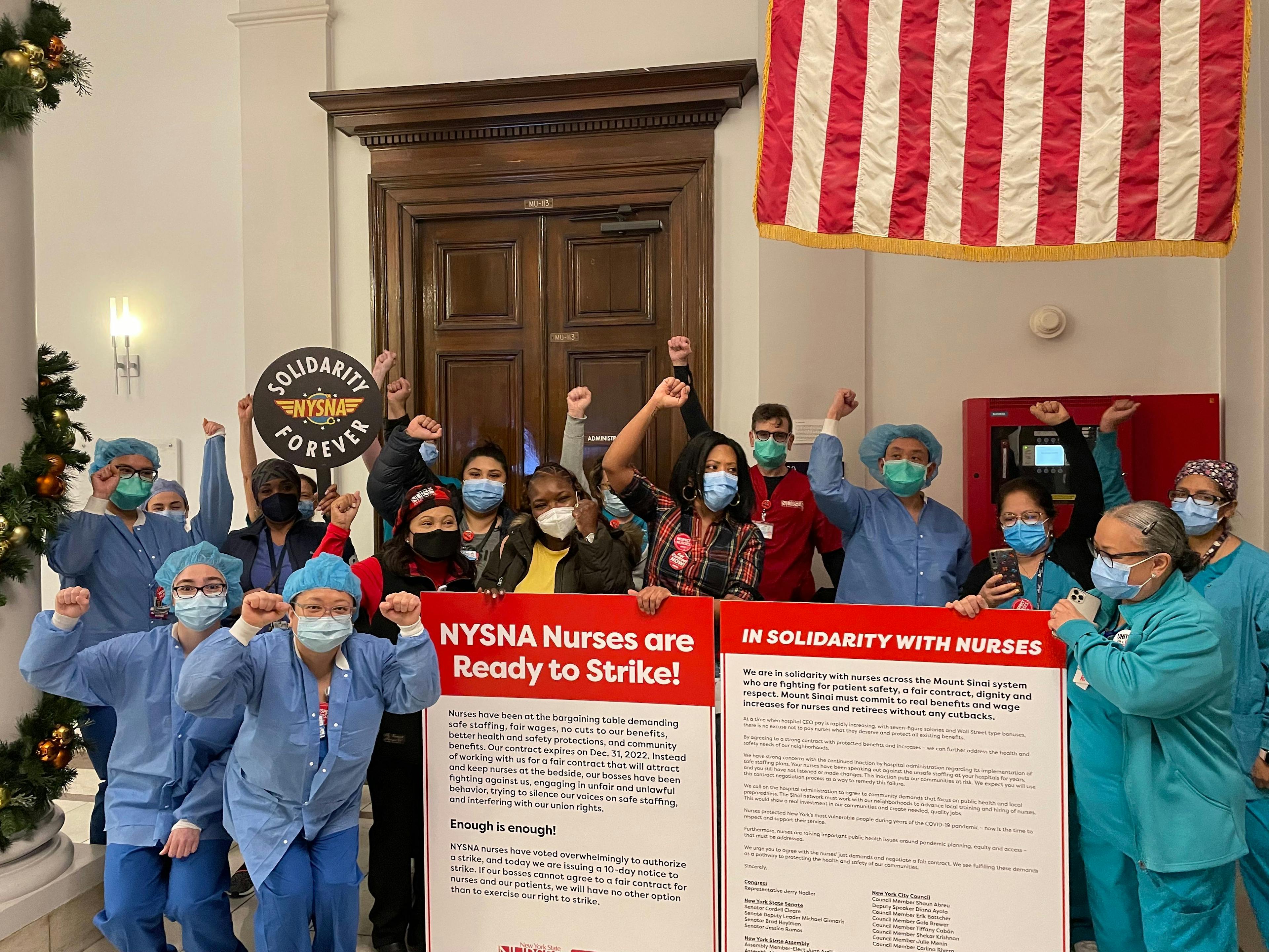 Nurses with the New York State Nurses Association are planning to go on strike at several New York City hospitals on Jan. 9, unless they get an agreement on a new contract. 