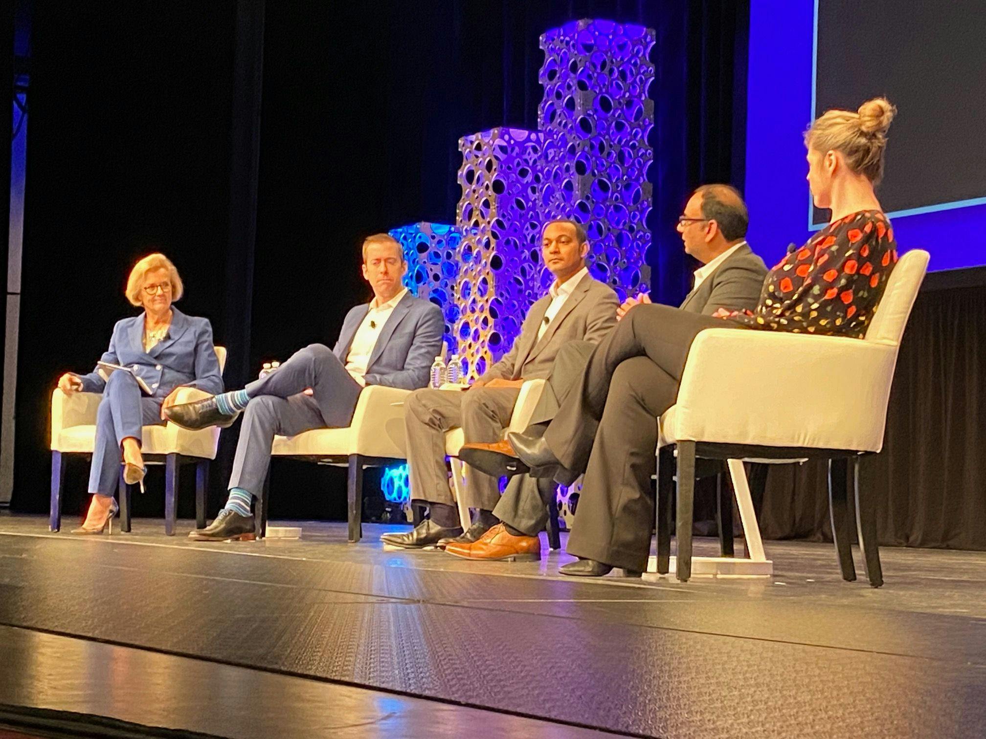 Panelists discuss the digital transformation of the healthcare industry at the HIMSS 2022 Global Health Conference & Exhibition. 