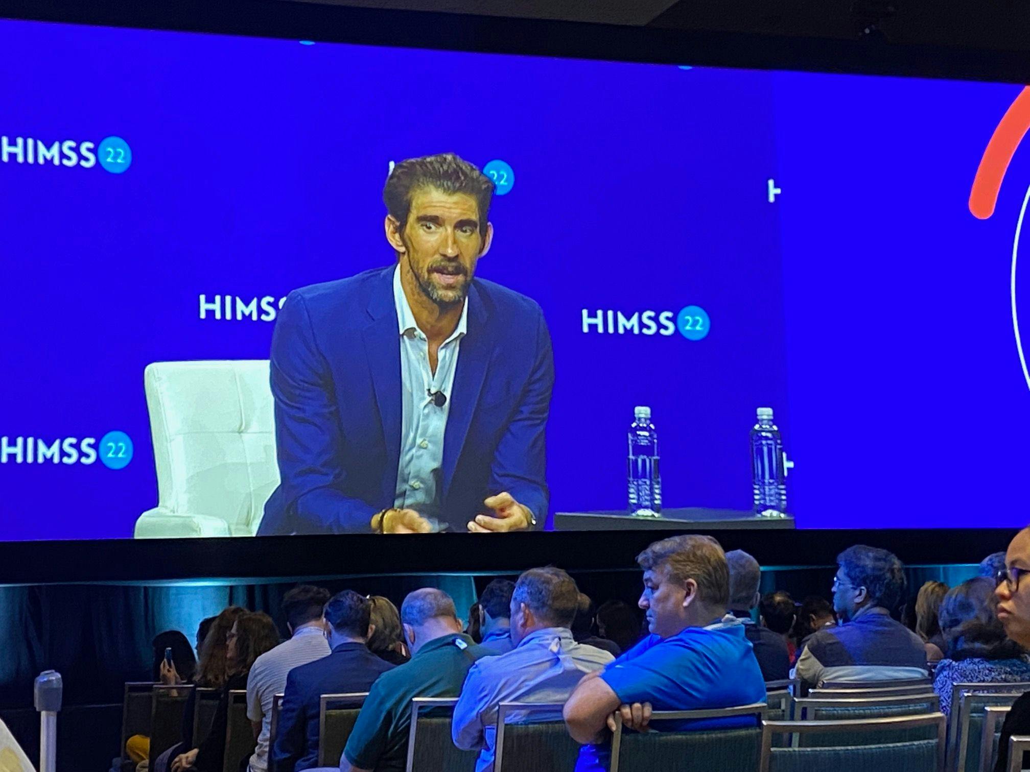 Michael Phelps discussed his mental health advocacy, and his personal struggles, at the HIMSS Conference Friday.
