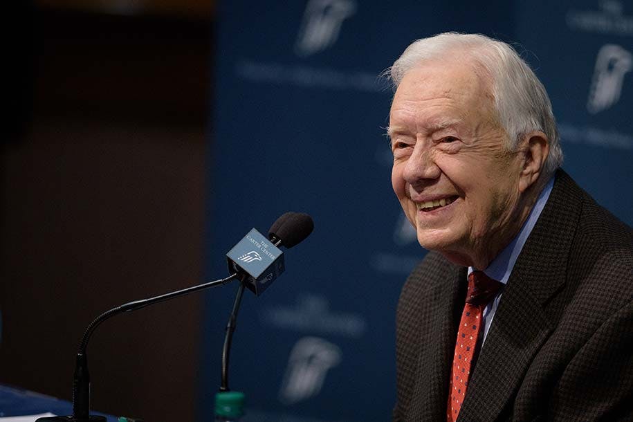 Former President Jimmy Carter, seen in this 2015 photo after being diagnosed with cancer, has entered home hospice care. (Photo: The Carter Center)
