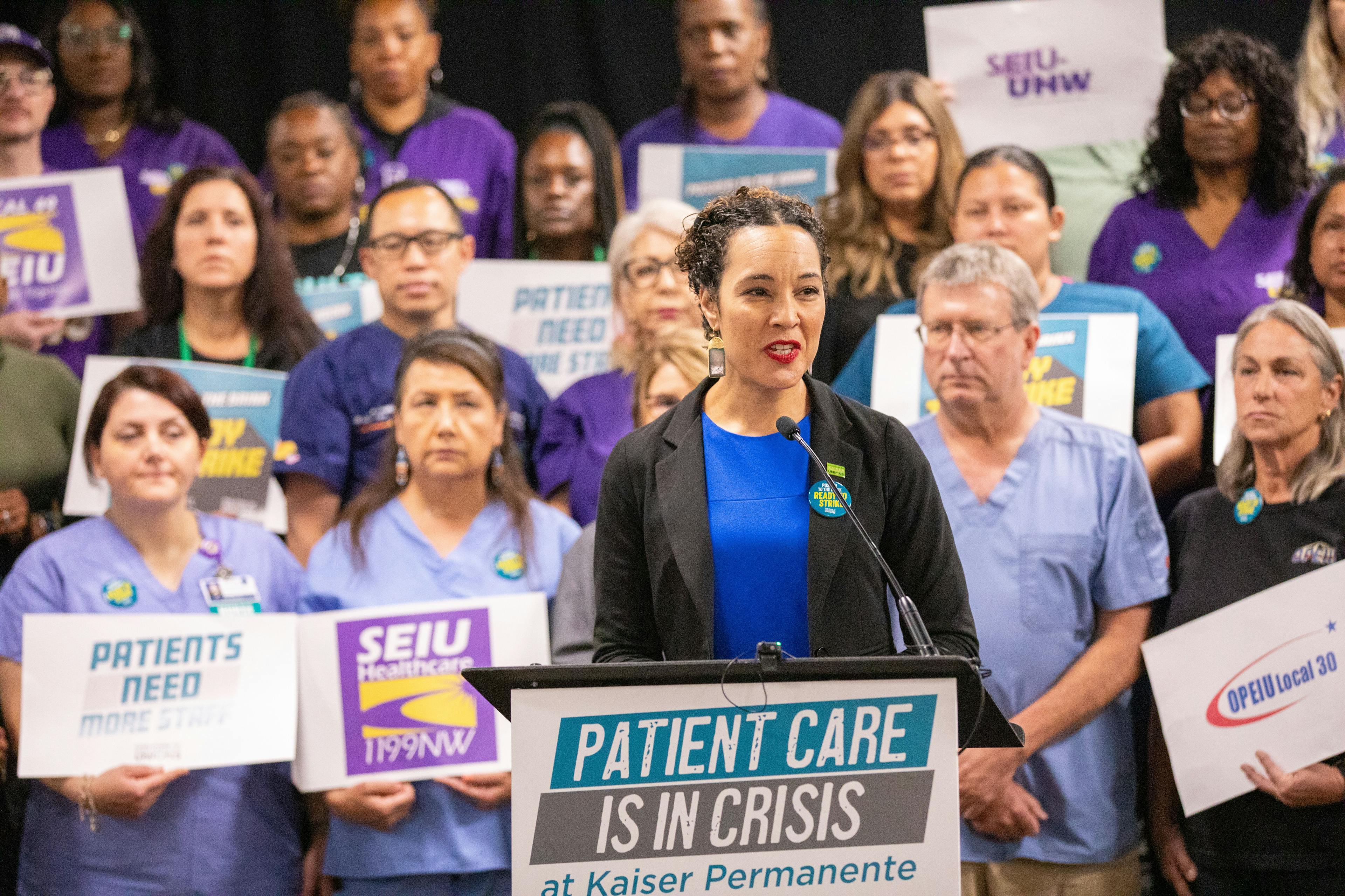 Caroline Lucas, executive director of the Coalition of Kaiser Permanente Unions, called the tentative deal a "historic agreement." (Image: SEIU-UHW)