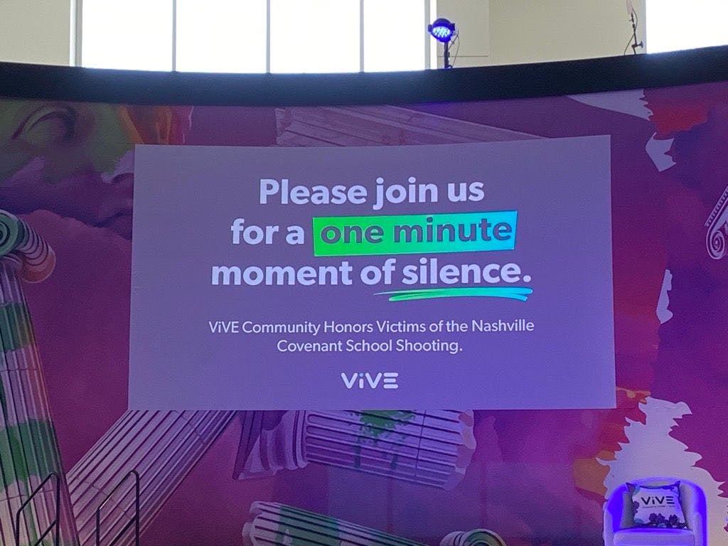The ViVE conference observed a moment of silence for the victims of the Nashville school shooting. The digital health conference is taking place in downtown Nashville.